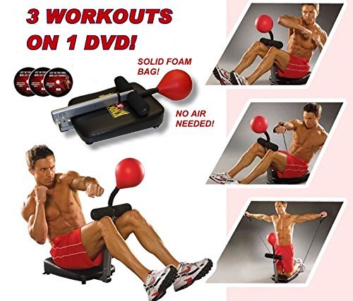 KnockOut Abs® Anti stress speed punching bag with sit up bench for